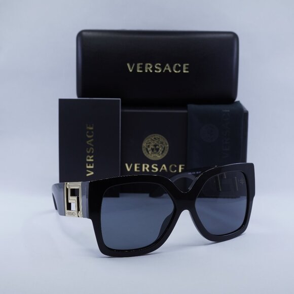 Versace VE4402 GB1/87 Square Sunglasses – Black/Dark Grey - Picture 1 of 11
